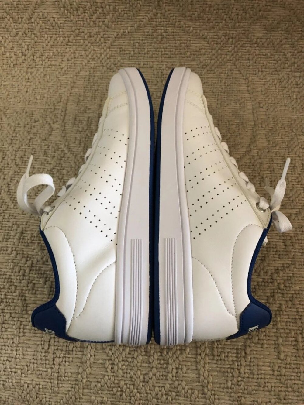 K-Swiss Men's Base Court Casual Tennis Sneakers White Leather Size 8 - Picture 6 of 16
